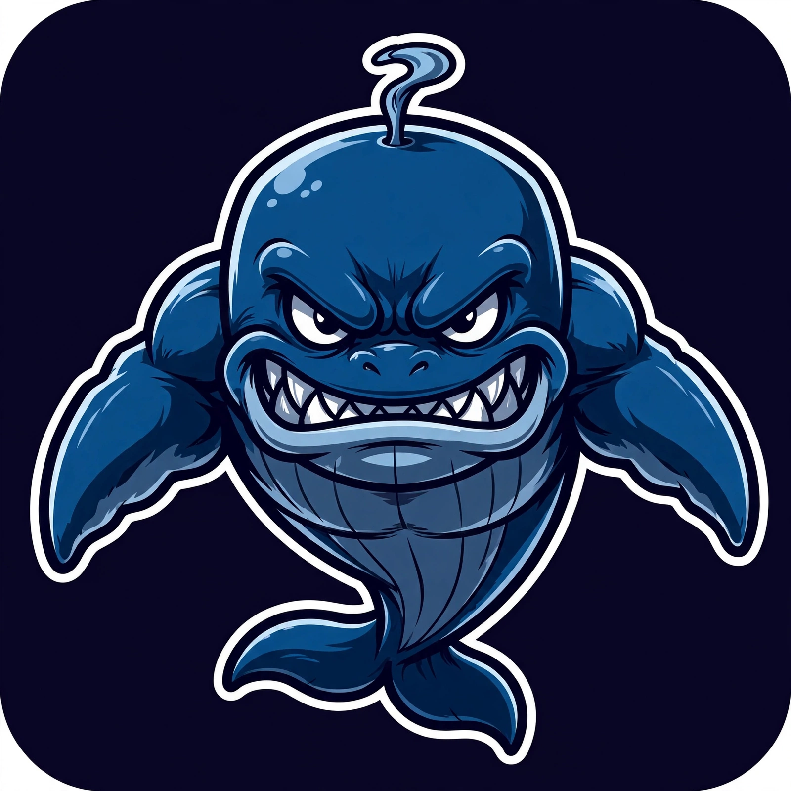 The Brawler — the red sell-signal whale