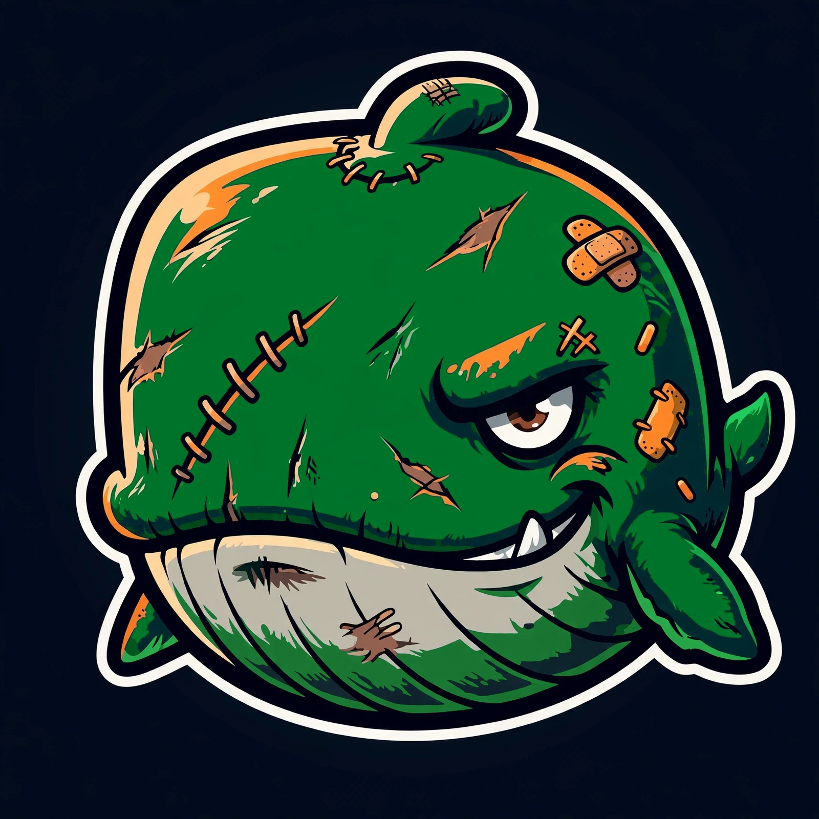 The Veteran — the battle-scarred green whale